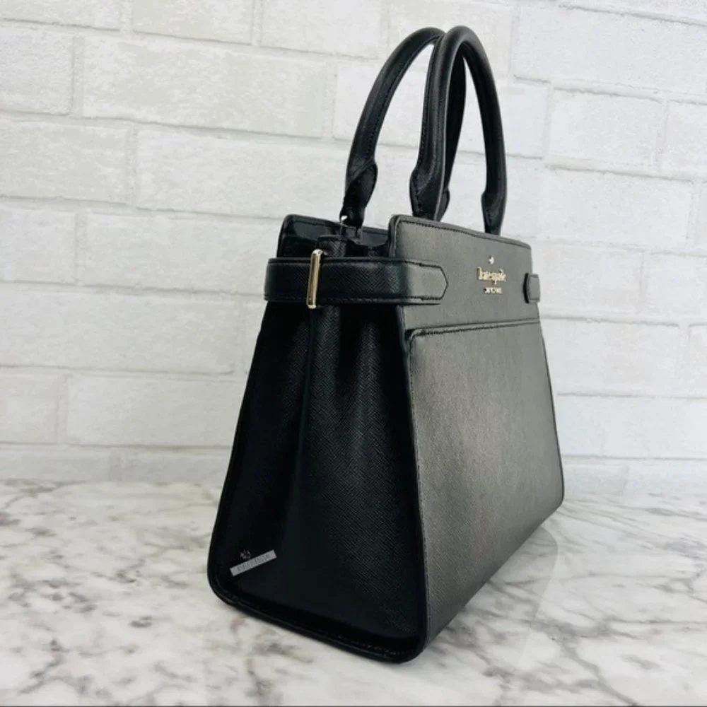 Kate Spade Black Medium Satchel Crossbody & Large Slim Bifold Wallet Set - Picture 5 of 14